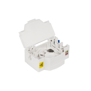 DIN-rail optical box for 4 SC adapters, white